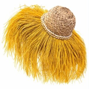 Fringed Raffia Straw Sun Hat