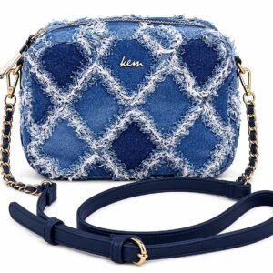 Patchwork Denim Crossbody Camera Bag