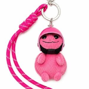 Pink Plush Character Bag Charm Keychain